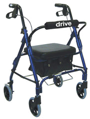 drive Deluxe 4 Wheel Rollator, 28 â€“ 33 Inch Handle Height