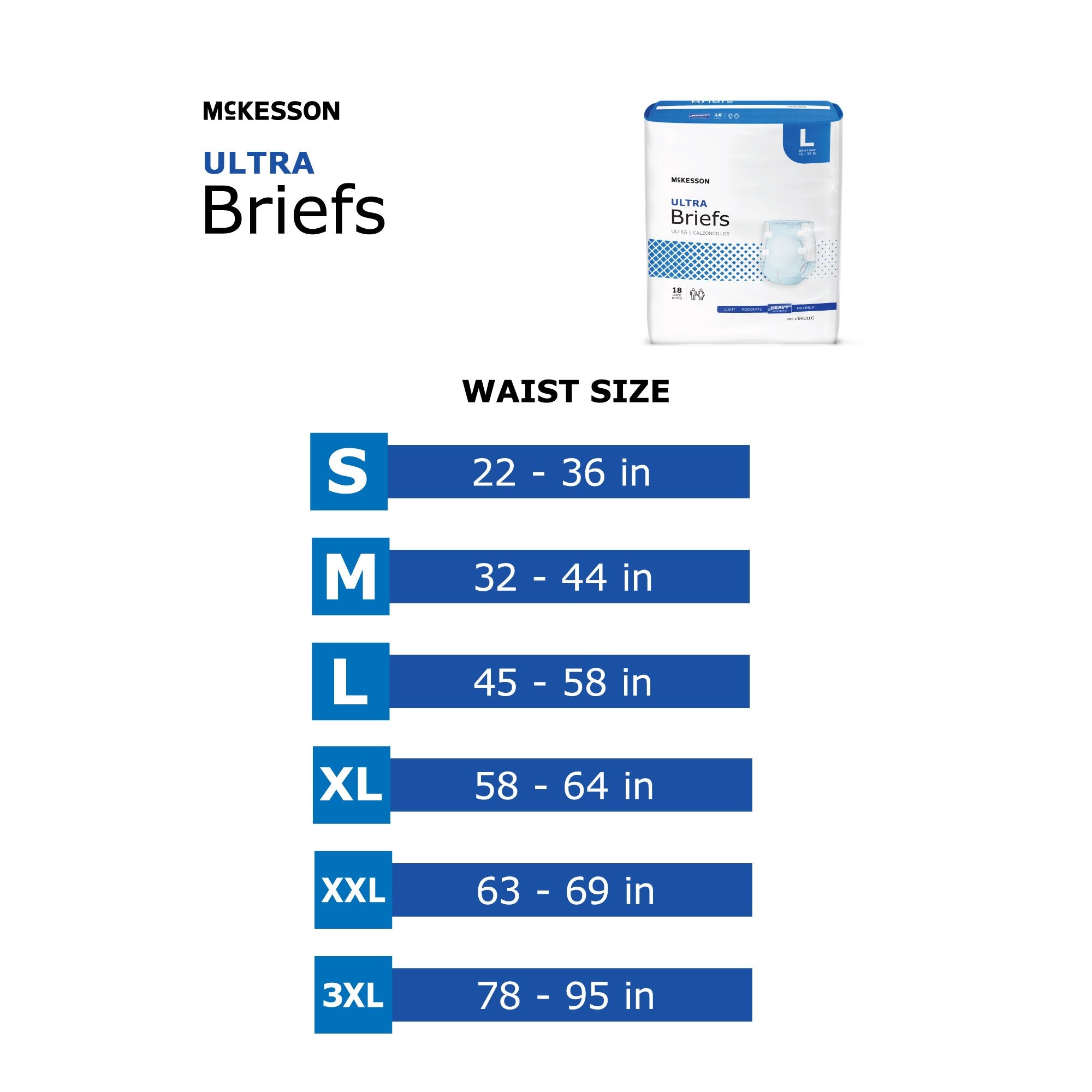 McKesson Ultra Bariatric Brief 3XL, BRBAR, Heavy Absorbency, 8 Ct