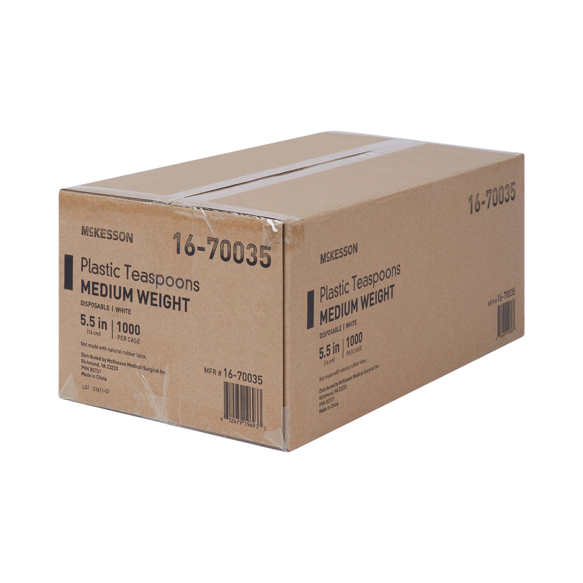 McKesson White Polypropylene Spoon, 5Â½ Inch Long