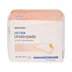 McKesson Ultra Heavy Absorbency Underpad, 30 x 30 Inch