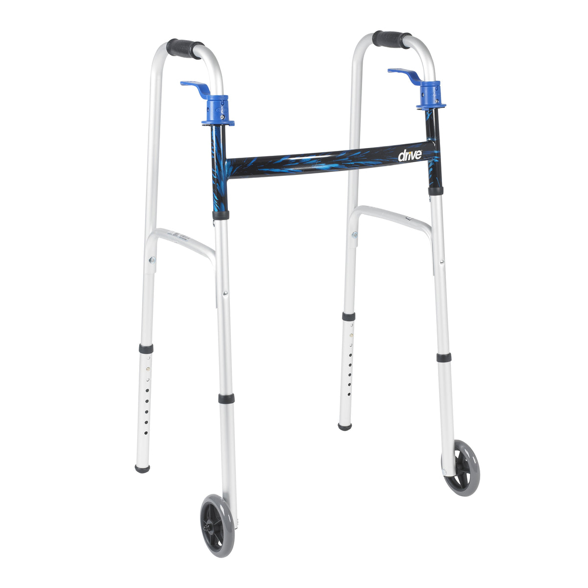 drive Aluminum Dual Release Folding Walker, 32 â€“ 39 Inch Height
