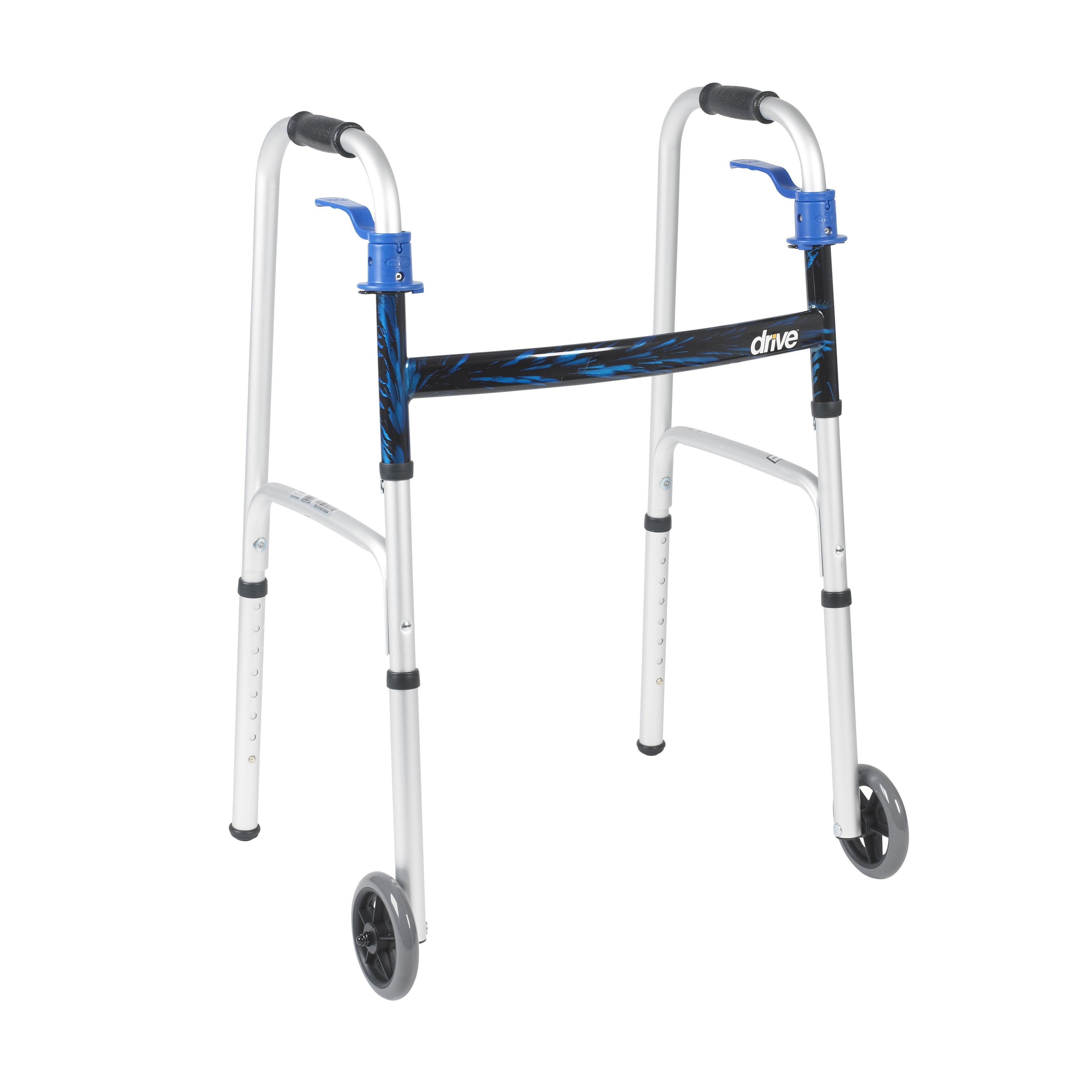 drive Aluminum Dual Release Folding Walker, 32 â€“ 39 Inch Height