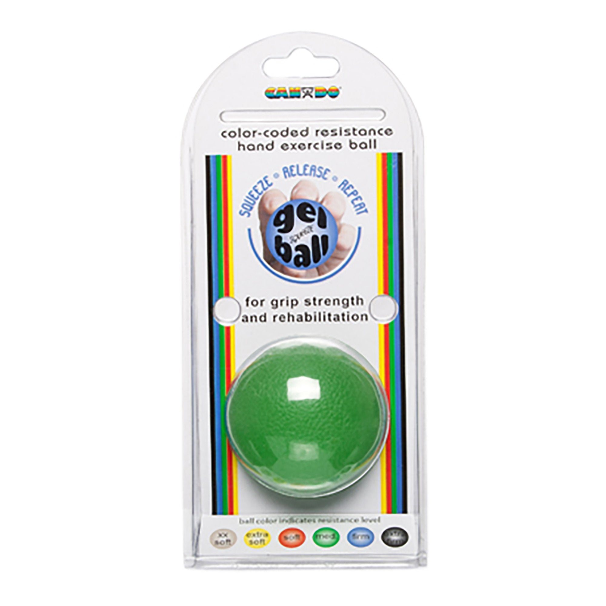 CanDo® Standard Gel Squeeze Ball, Green, Medium