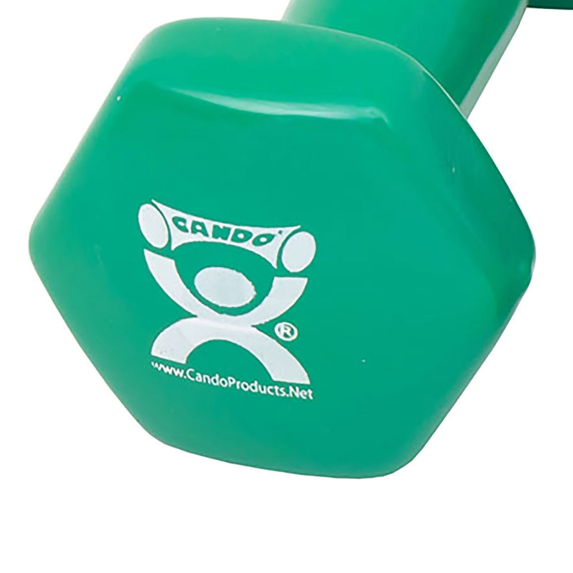 CanDo® Vinyl Coated Dumbbell, Green, 3 lbs.
