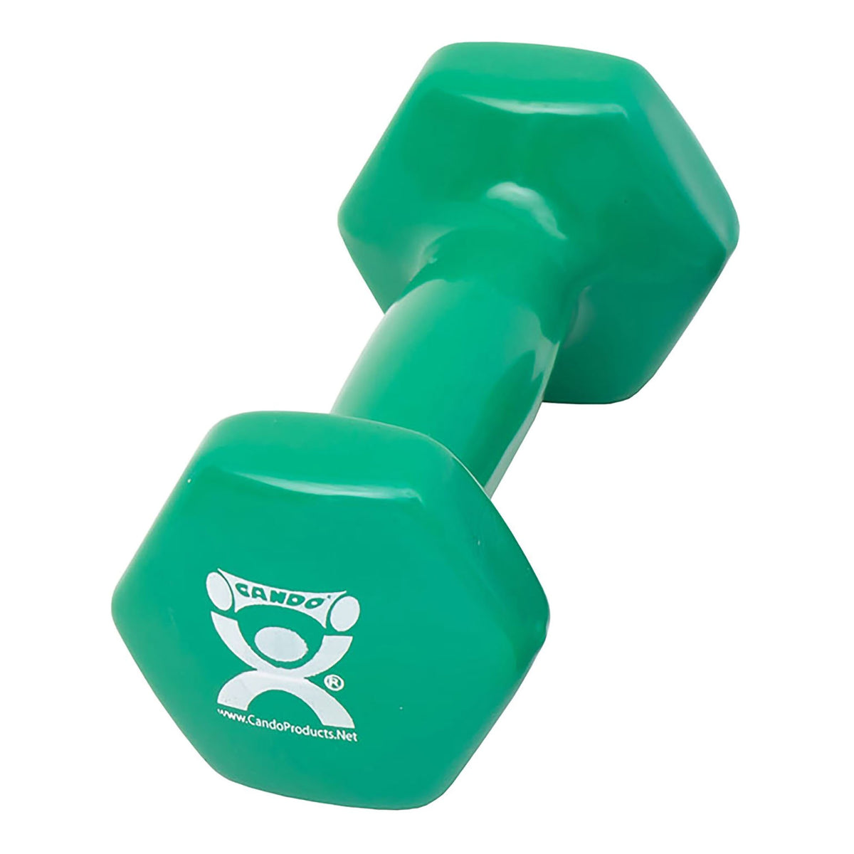 CanDo® Vinyl Coated Dumbbell, Green, 3 lbs.