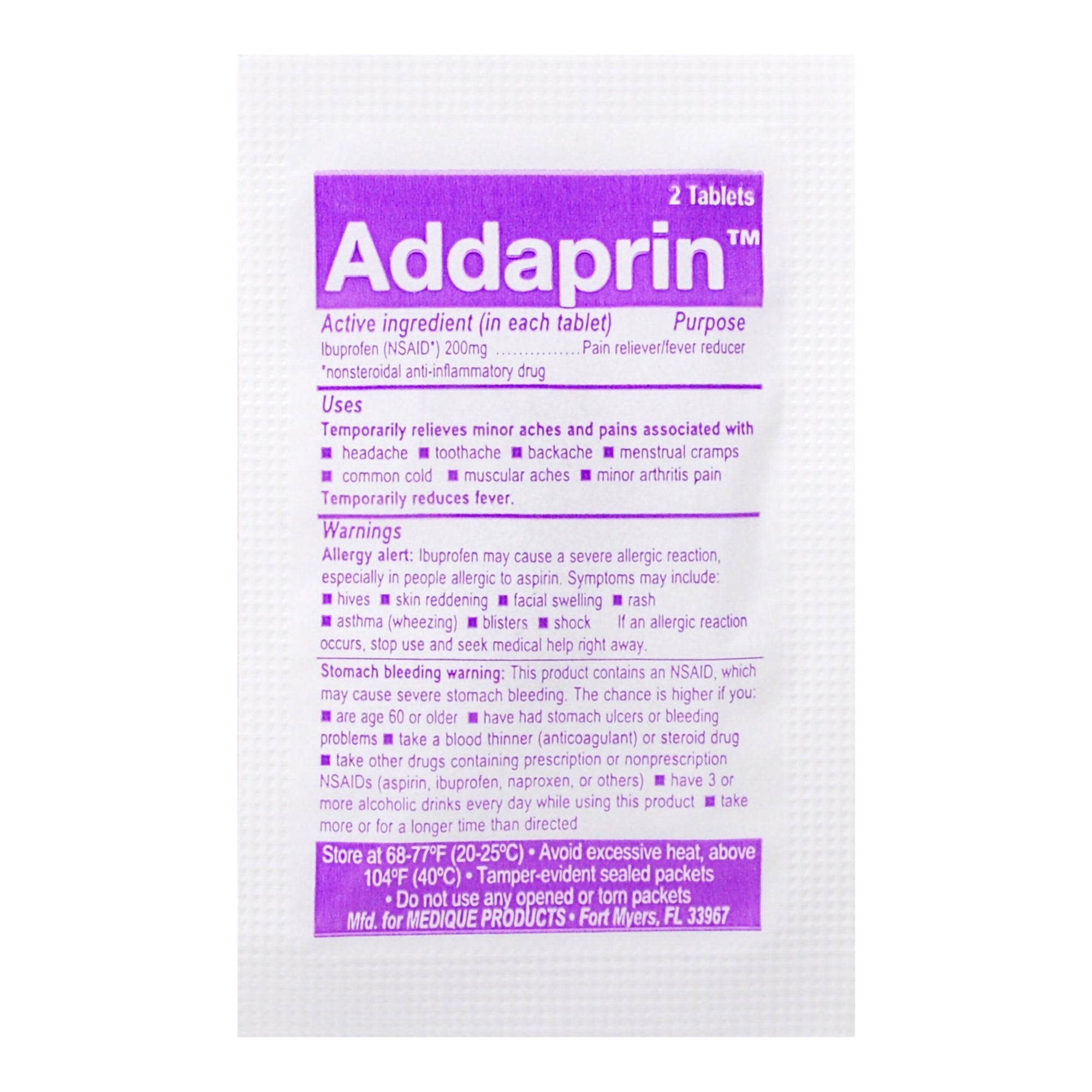 Addaprin Ibuprofen Pain Relief