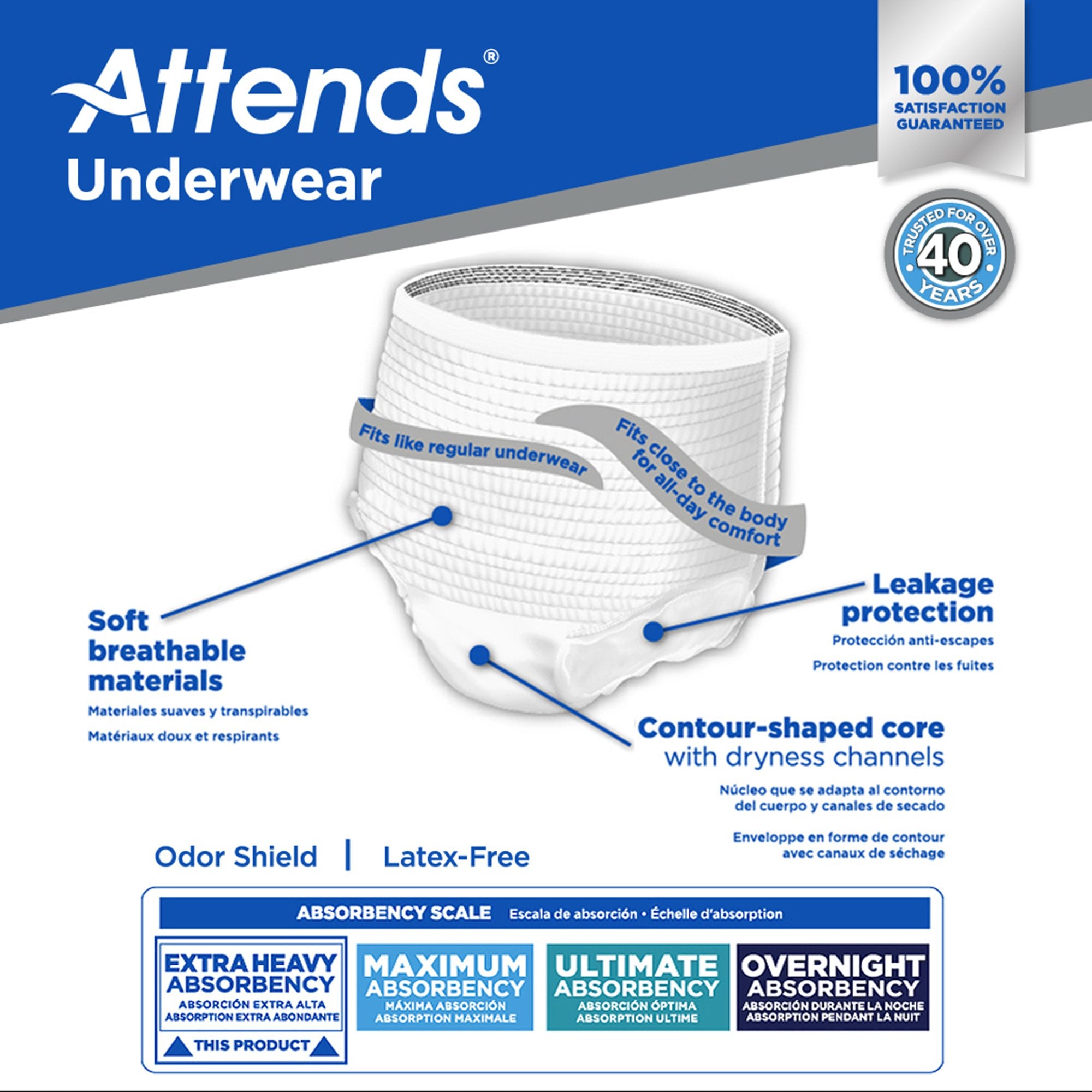 Attends® Care Heavy Absorbent Underwear, Regular