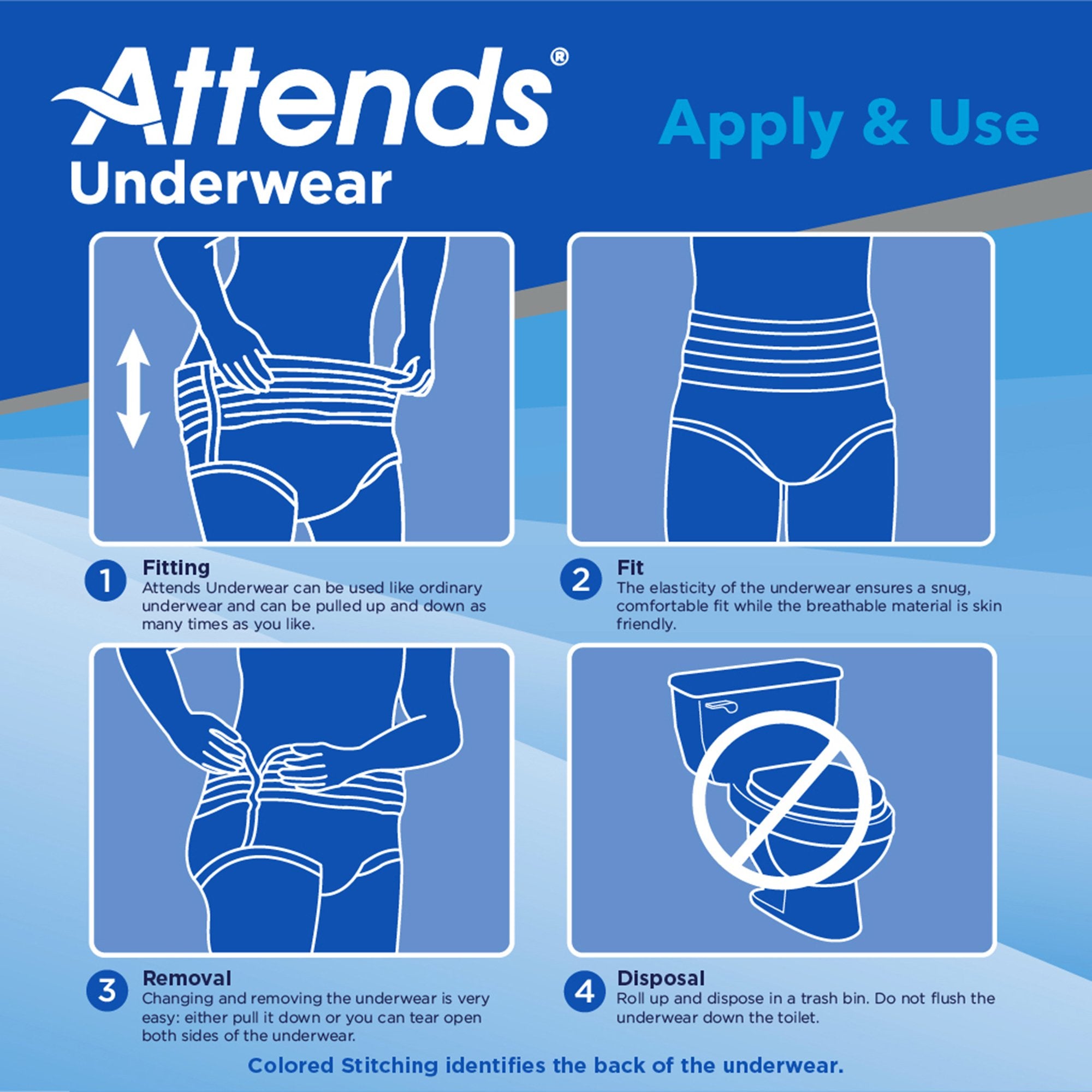 Attends® Care Heavy Absorbent Underwear, Regular