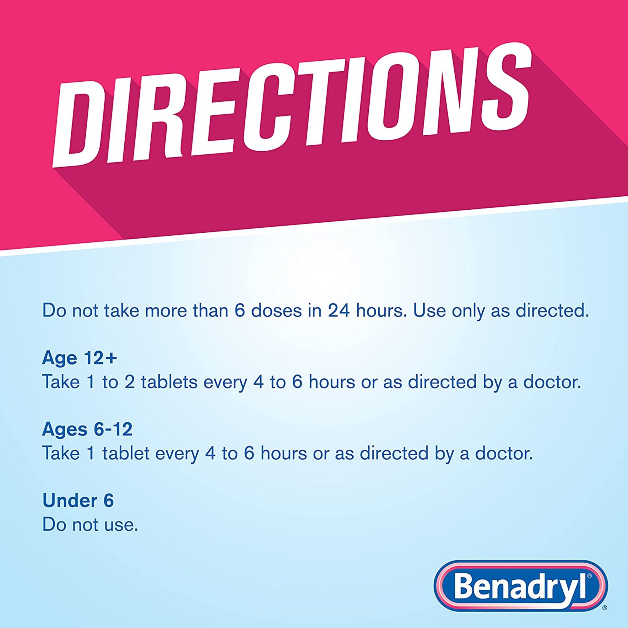 Benadryl® Allergy Ultratabs® Diphenhydramine Allergy Relief