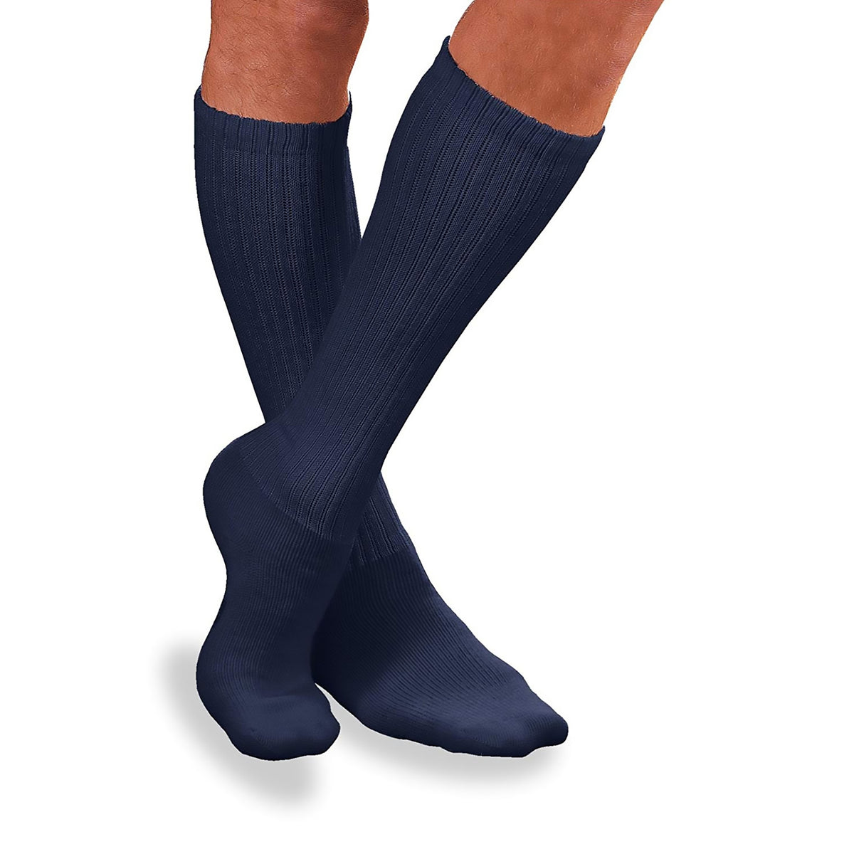 BSN Medica JOBST Sensifoot Diabetic Sock, Crew Large, Navy, Closed Toe