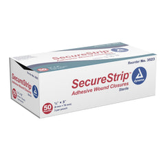 dynarex® Secure Strip Adhesive Wound Closure Strip, Â¼ by 3 Inches