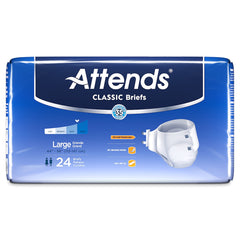 Attends® Classic Adult Heavy-Absorbent Incontinence Brief, Large, White