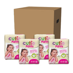 Cutie Pants® Training Pants, Female, Toddler, Disposable, Heavy Absorbency, Pink Princess Print, 3T to 4T, 32 â€“ 40 lbs