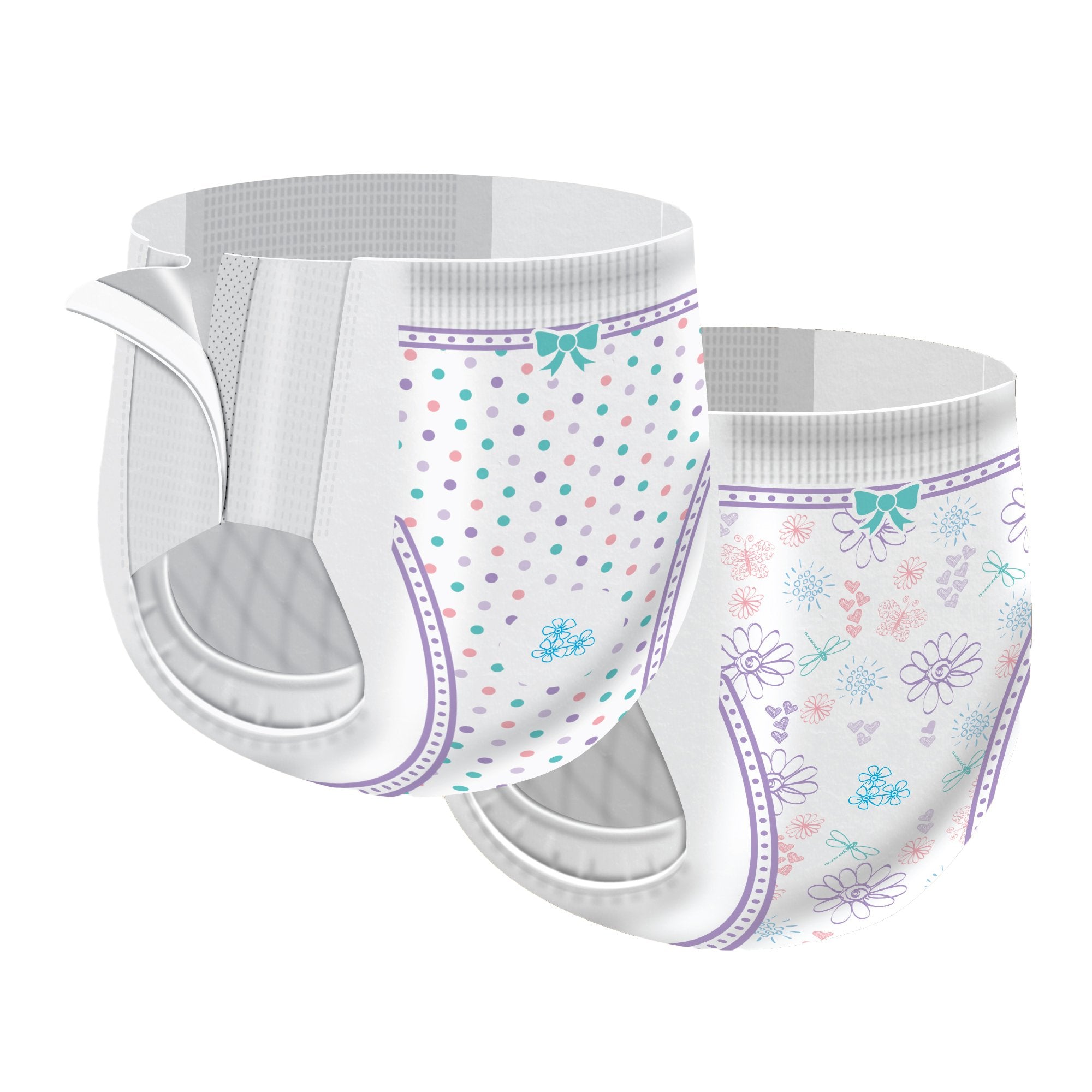 Cutie Pants® Training Pants, Female, Toddler, Disposable, Heavy Absorbency, Pink Princess Print, 4T â€“ 5T, Over 35 lbs