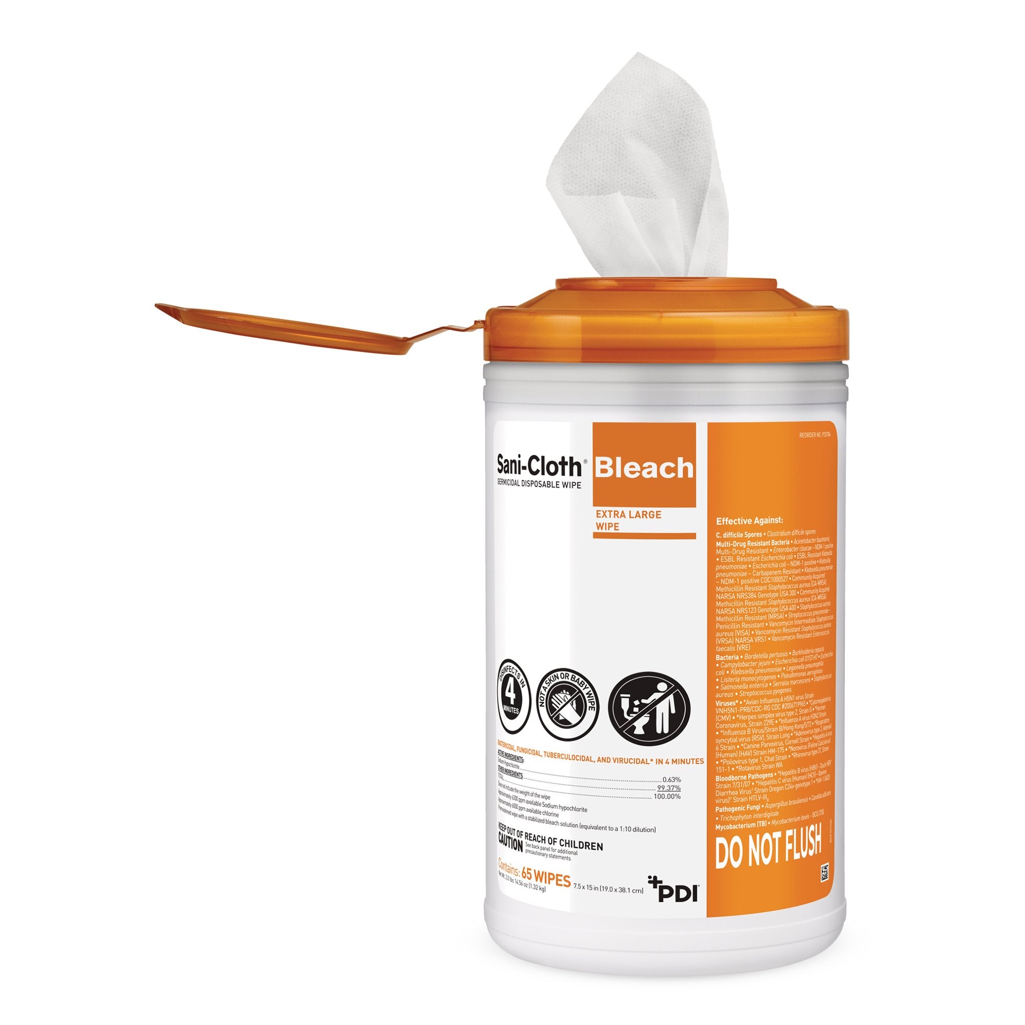 Sani-Cloth® Surface Disinfectant Cleaner, 65 Wipes per Canister