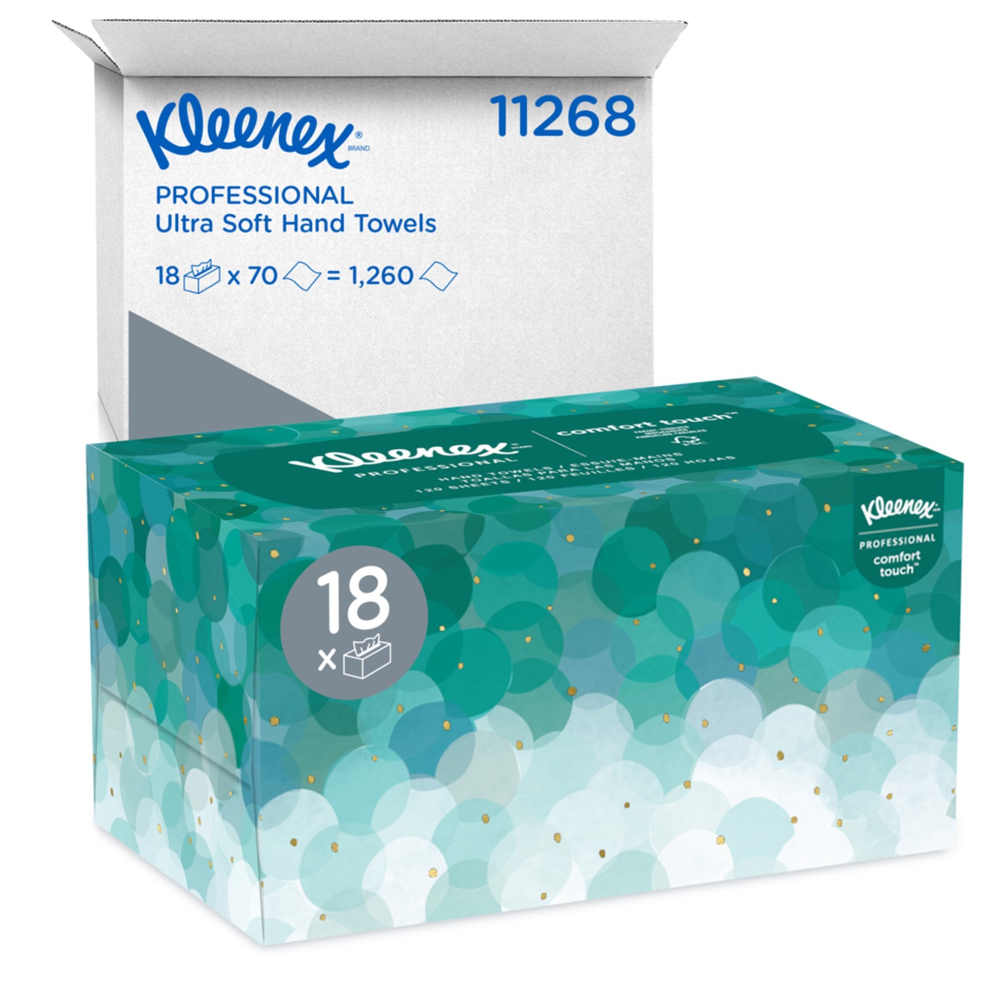 Kleenex® Ultra Soft 1-Ply Guest Towel Pop Up Box, 70 Sheets per Box