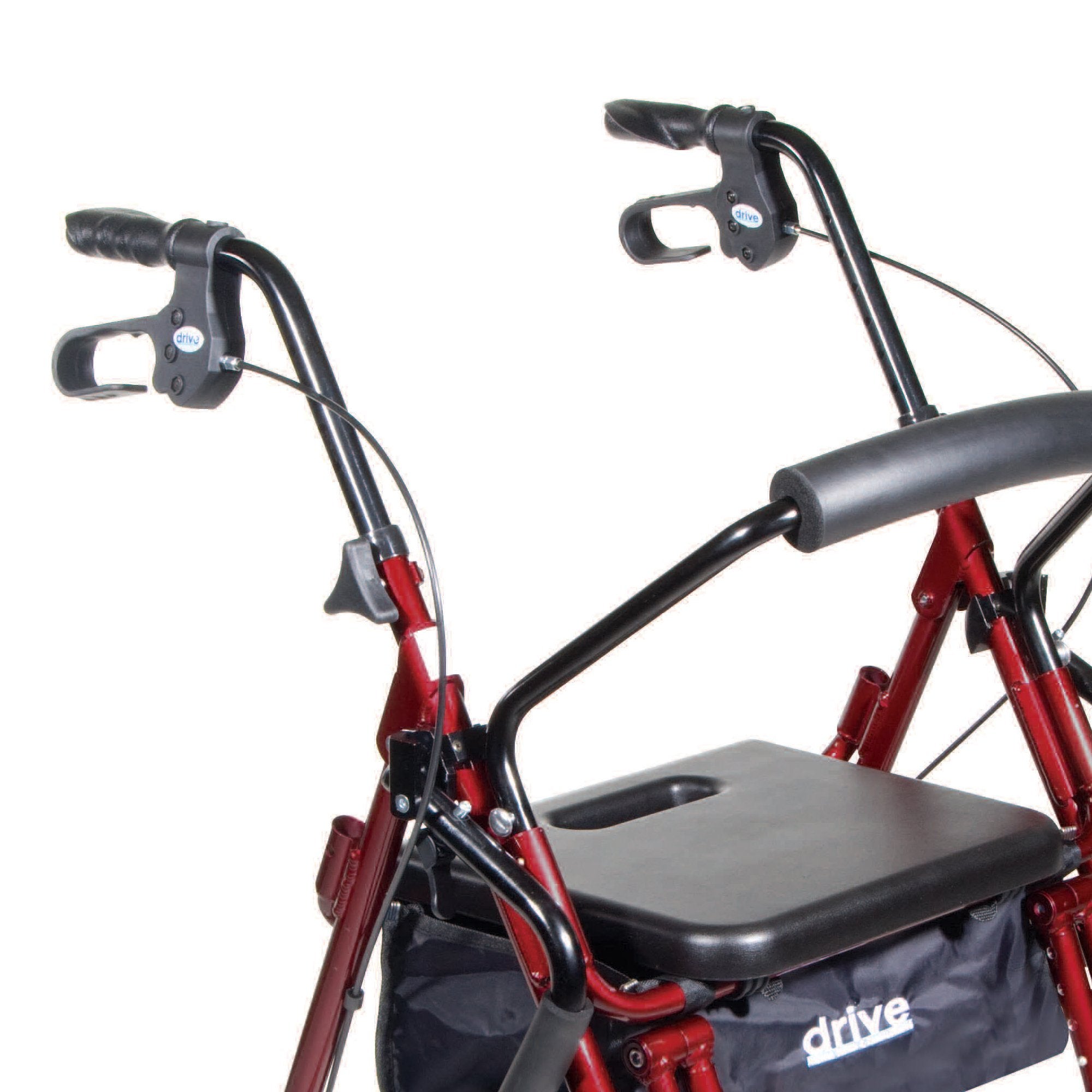 drive Duet 4 Wheel Rollator, Burgundy