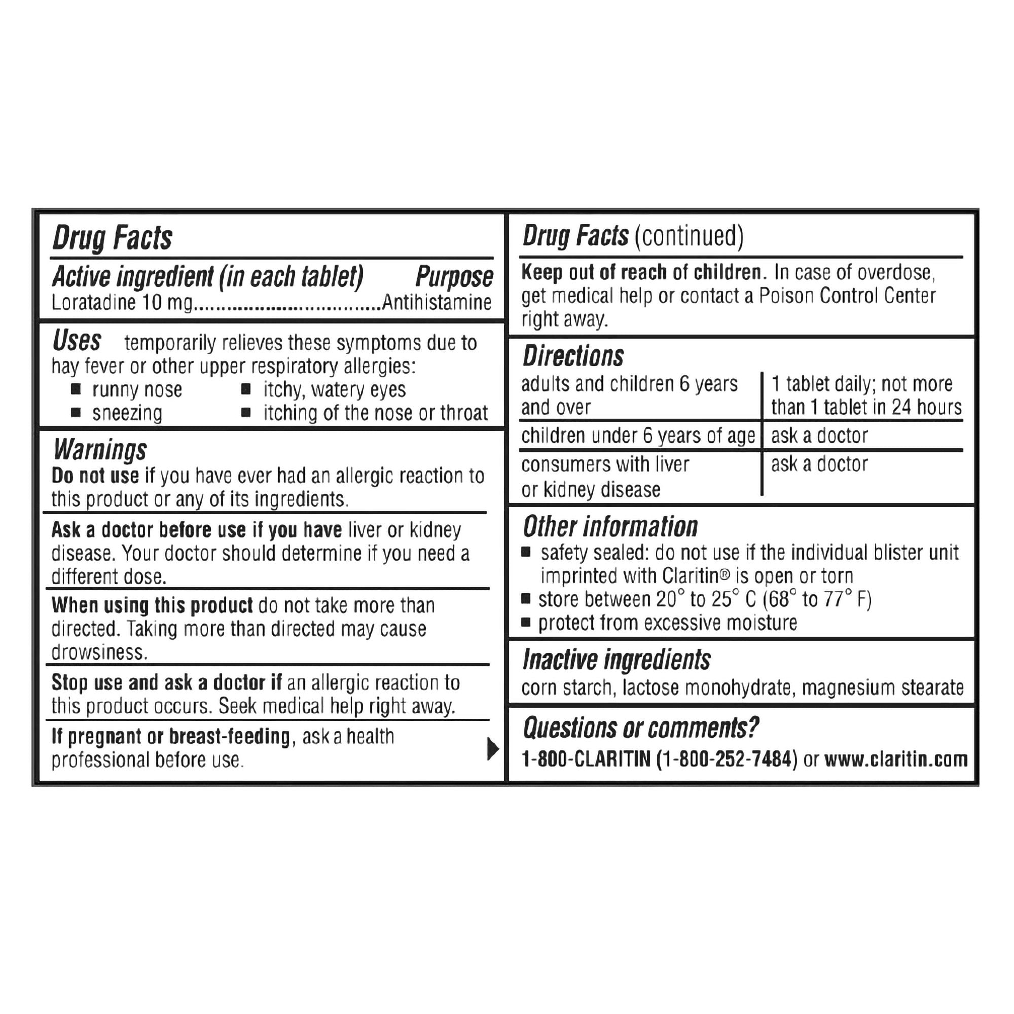 Claritin® Loratadine Allergy Relief