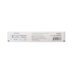 McKesson Tongue Depressors, Junior, 5.5" Length Wood, Sterile, 15.9 mm