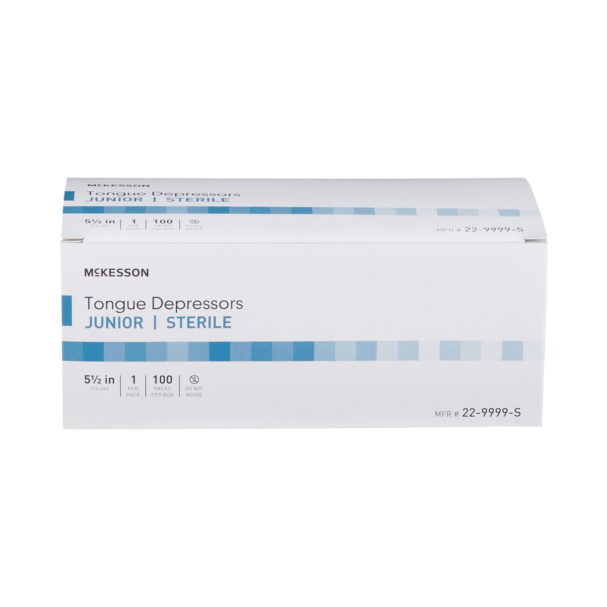 McKesson Tongue Depressors, Junior, 5.5" Length Wood, Sterile, 15.9 mm
