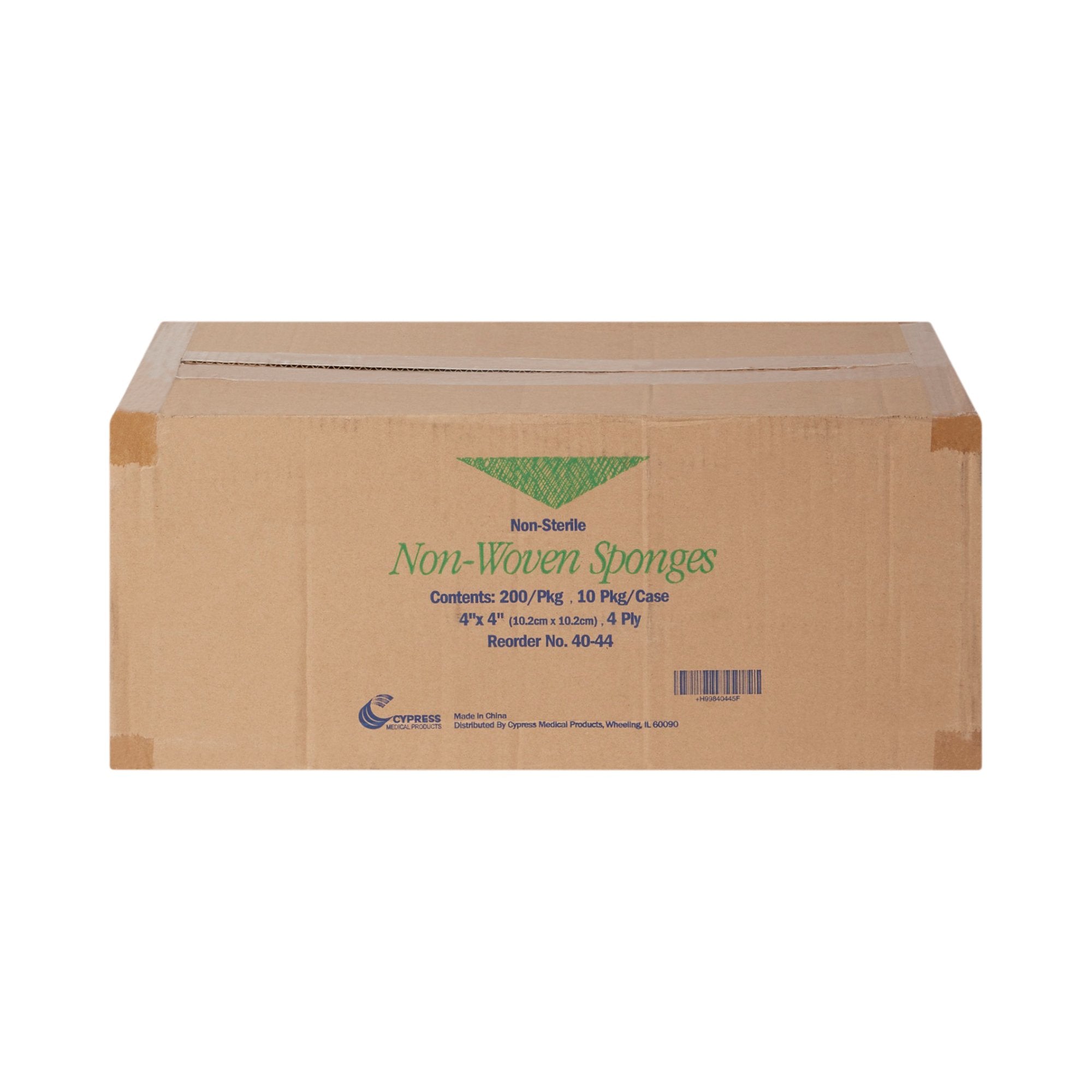 Cypress NonSterile Nonwoven Sponge, 4 x 4 Inch