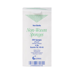 Cypress NonSterile Nonwoven Sponge, 4 x 4 Inch