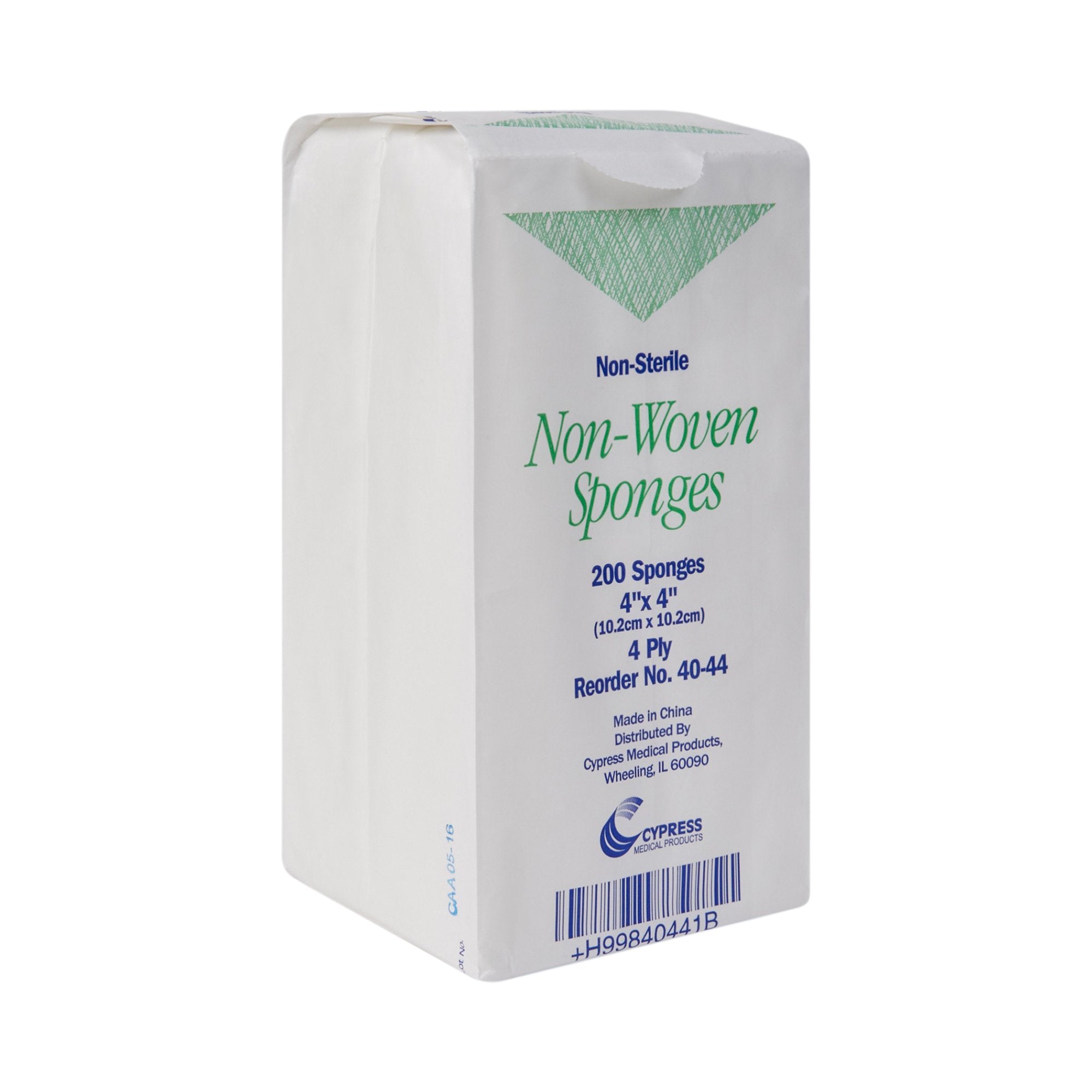 Cypress NonSterile Nonwoven Sponge, 4 x 4 Inch