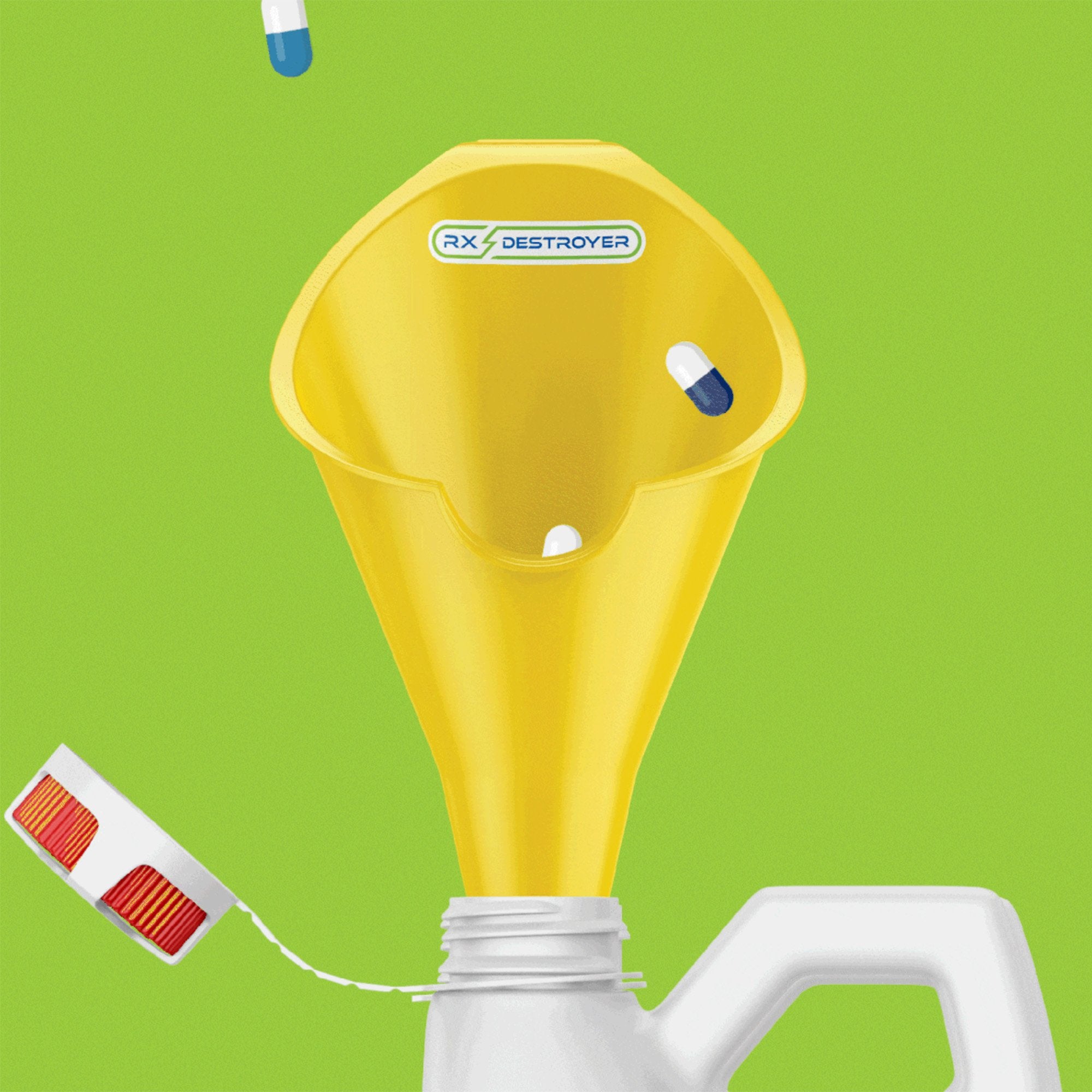 Rx Destroyer Drug Disposal Funnel