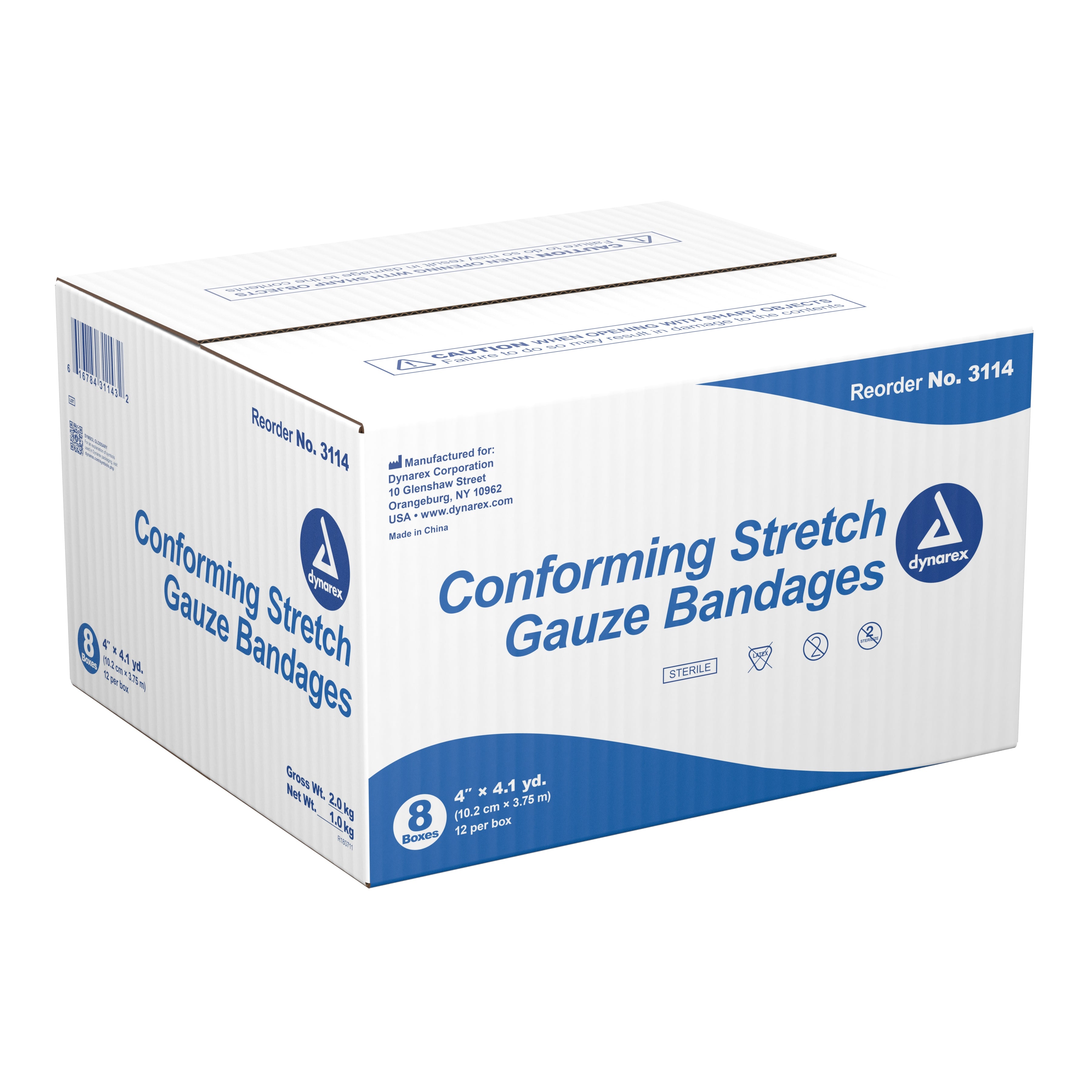 Dynarex® Sterile Conforming Bandage, 4 Inch x 4-1/10 Yard