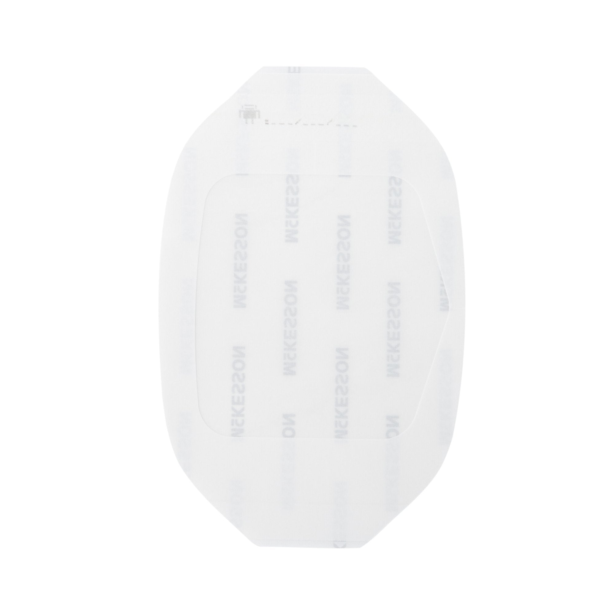 McKesson Octagonal Sterile Dressing with Frame-Style Delivery, 4 x 4-3/4 Inch, Transparent