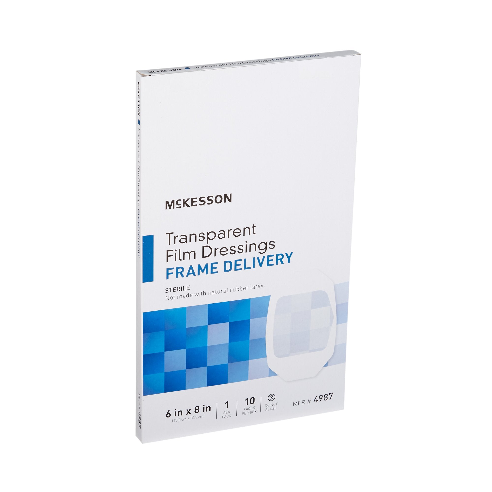 McKesson Octagonal Sterile Dressing with Frame-Style Delivery, 6 x 8 Inch, Transparent