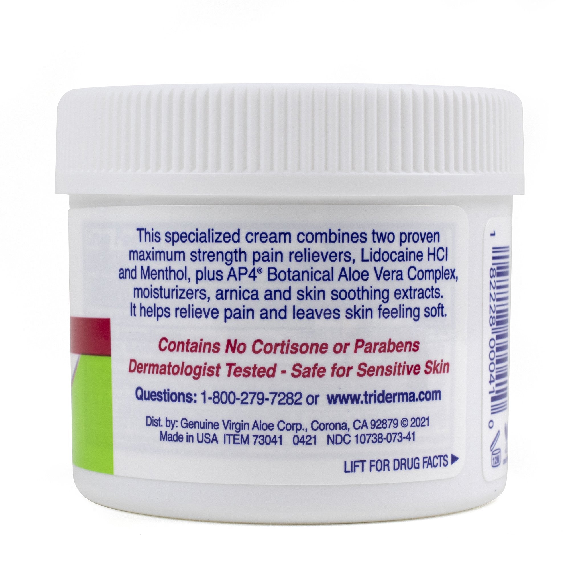 TriDerma MD® Lidocaine / Menthol Topical Pain Relief