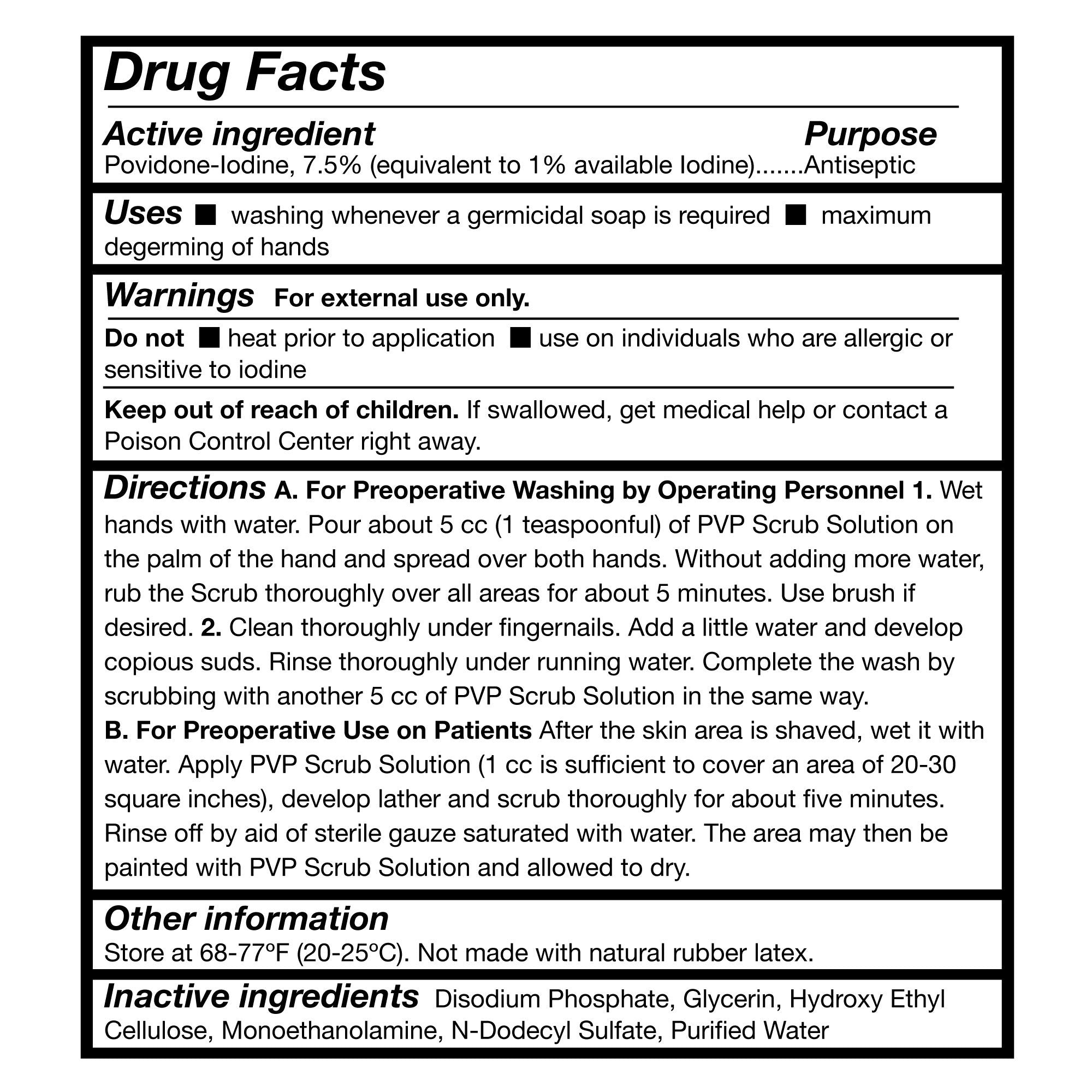 McKesson Bactericide Antiseptic PVP Scrub Solution, 16 oz. Bottle