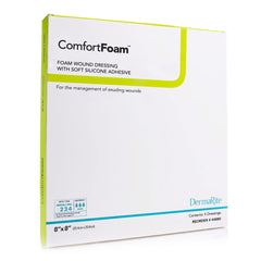 ComfortFoam Silicone Adhesive without Border Silicone Foam Dressing, 8 x 8 Inch