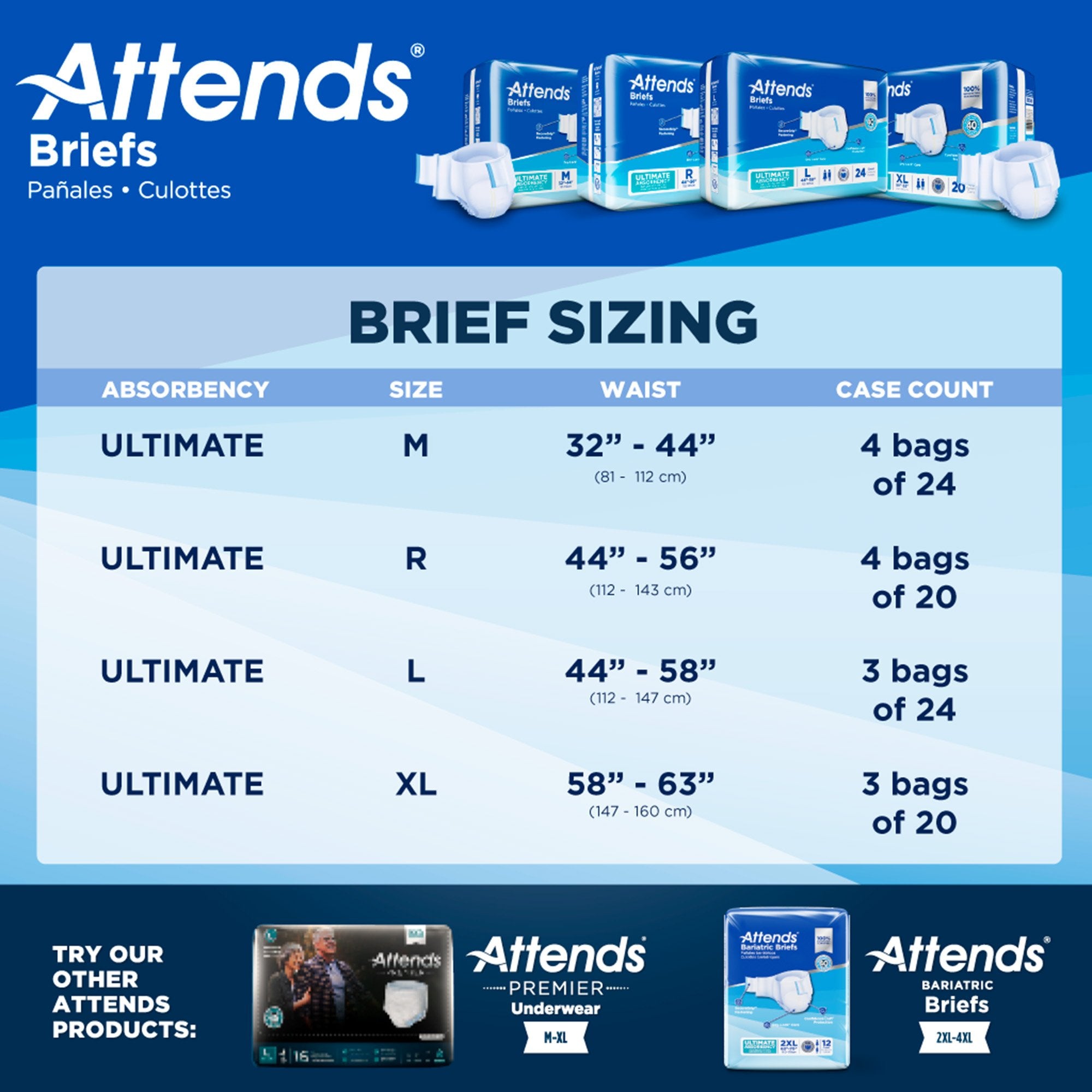 Attends® Advanced Briefs, Large