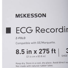 McKesson ECG Recording Paper, 8-1/2 Inch x 275 Foot