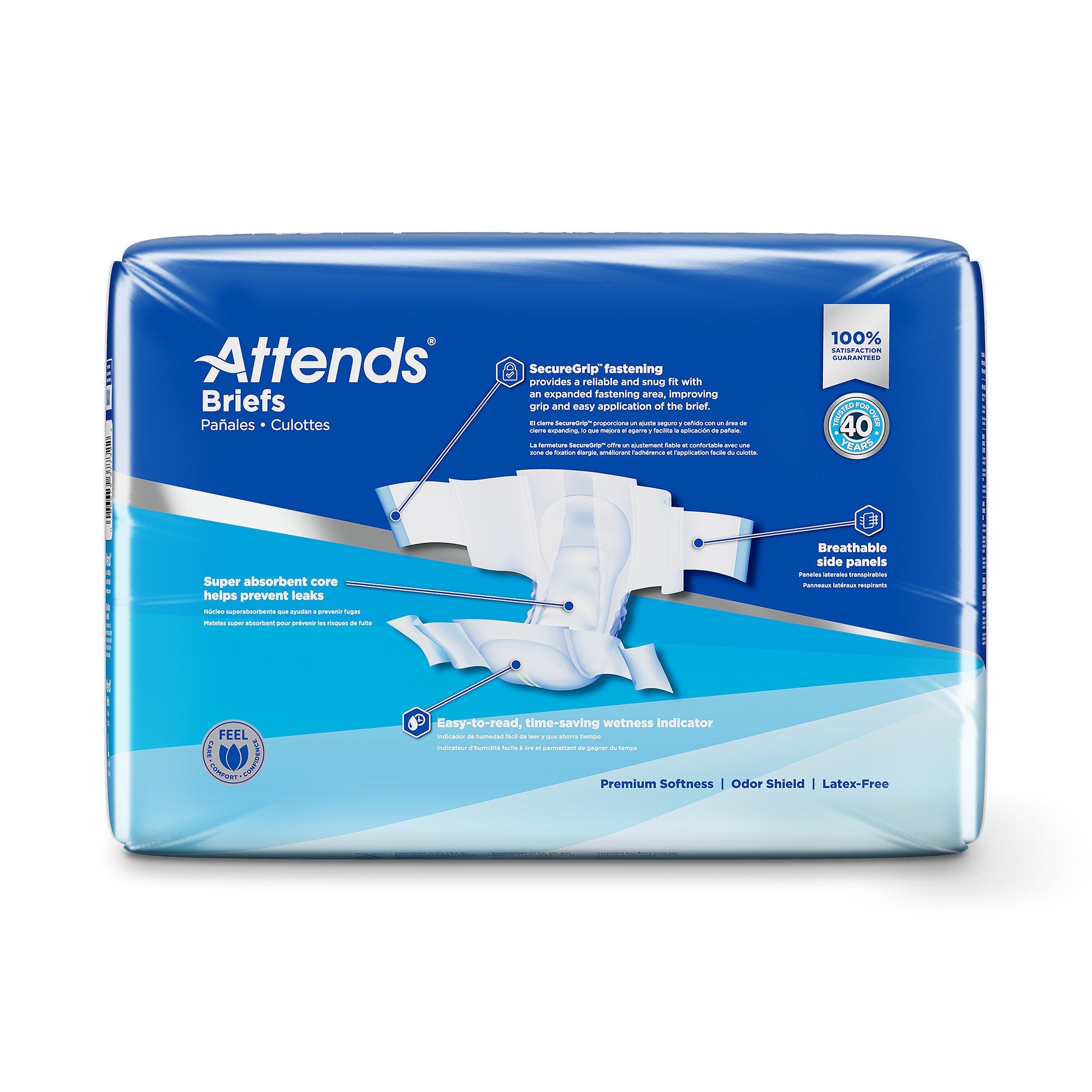 Attends Briefs, Adult, Large, Heavy Absorbency, Disposable