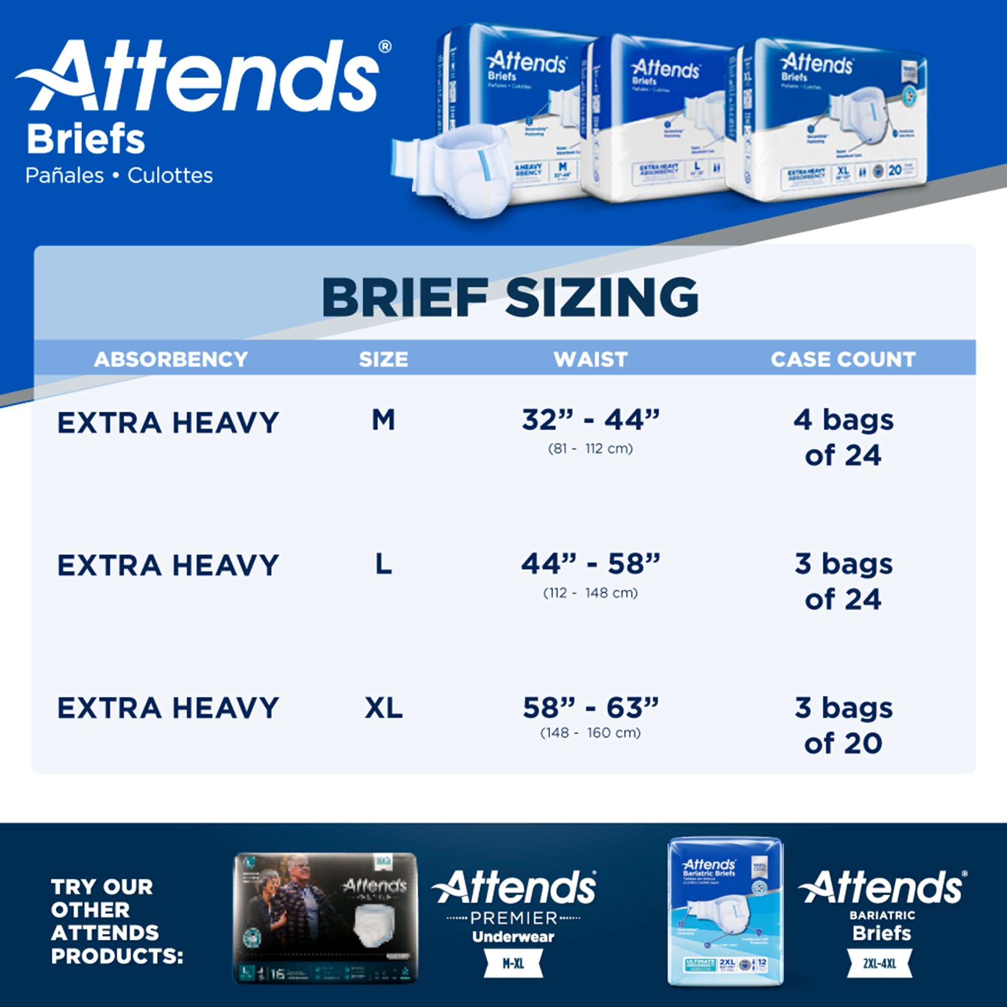 Attends® DermaDry Plus Incontinence Brief, Large