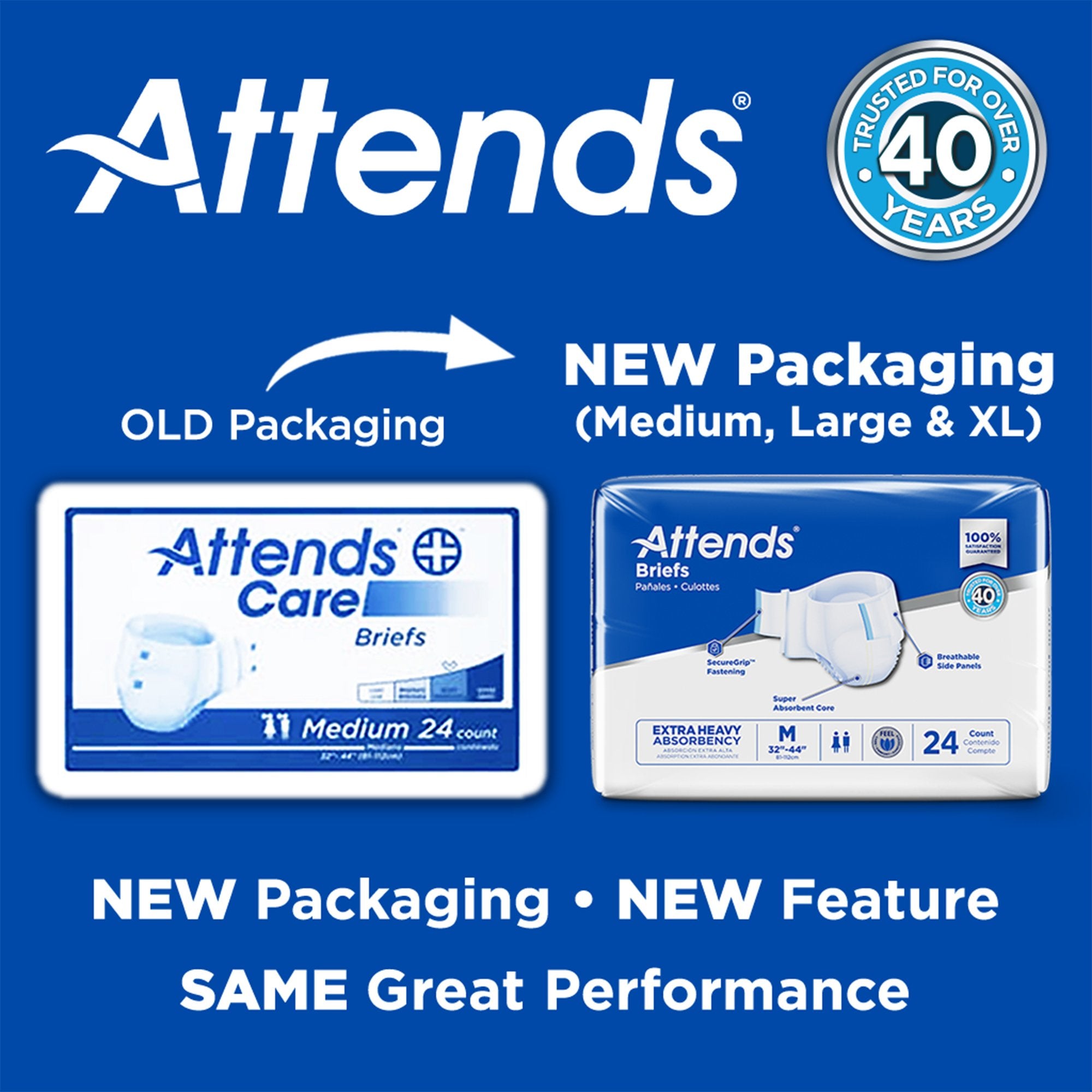 Attends® DermaDry Plus Incontinence Brief, Extra Large
