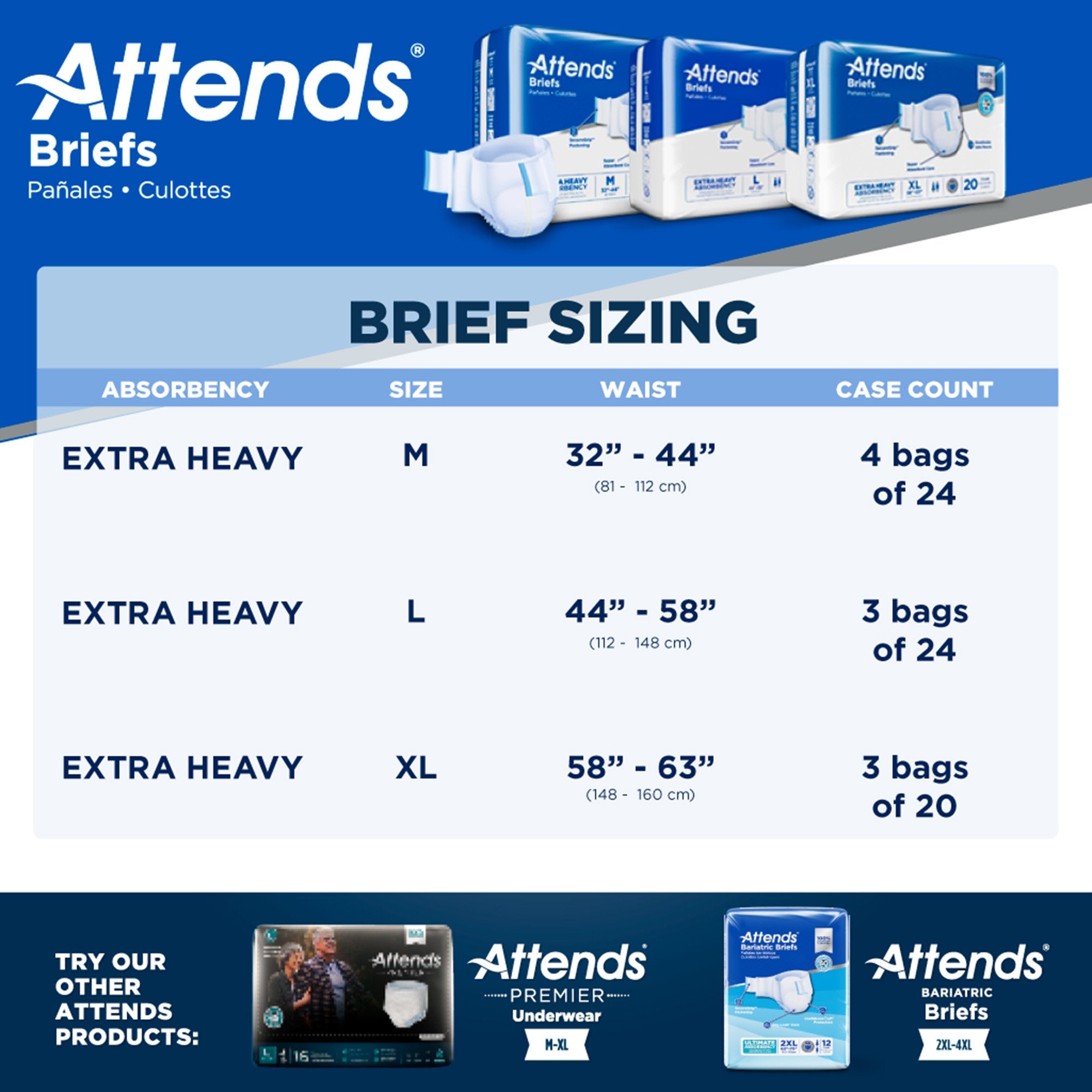 Attends® DermaDry Plus Incontinence Brief, Extra Large
