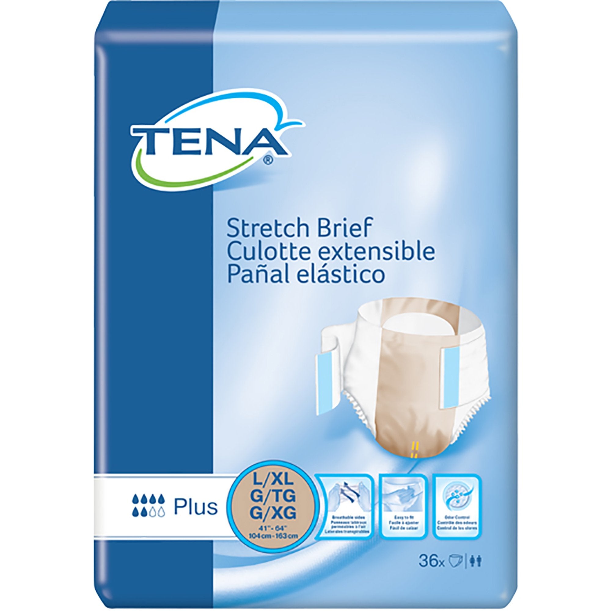 Tena® Stretch Plus Incontinence Brief, Large / Extra Large