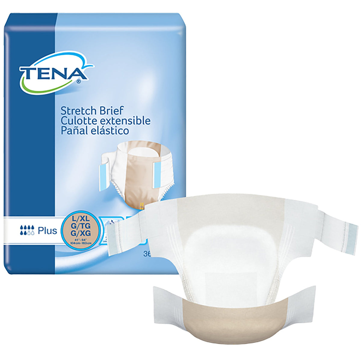 Tena® Stretch Plus Incontinence Brief, Large / Extra Large