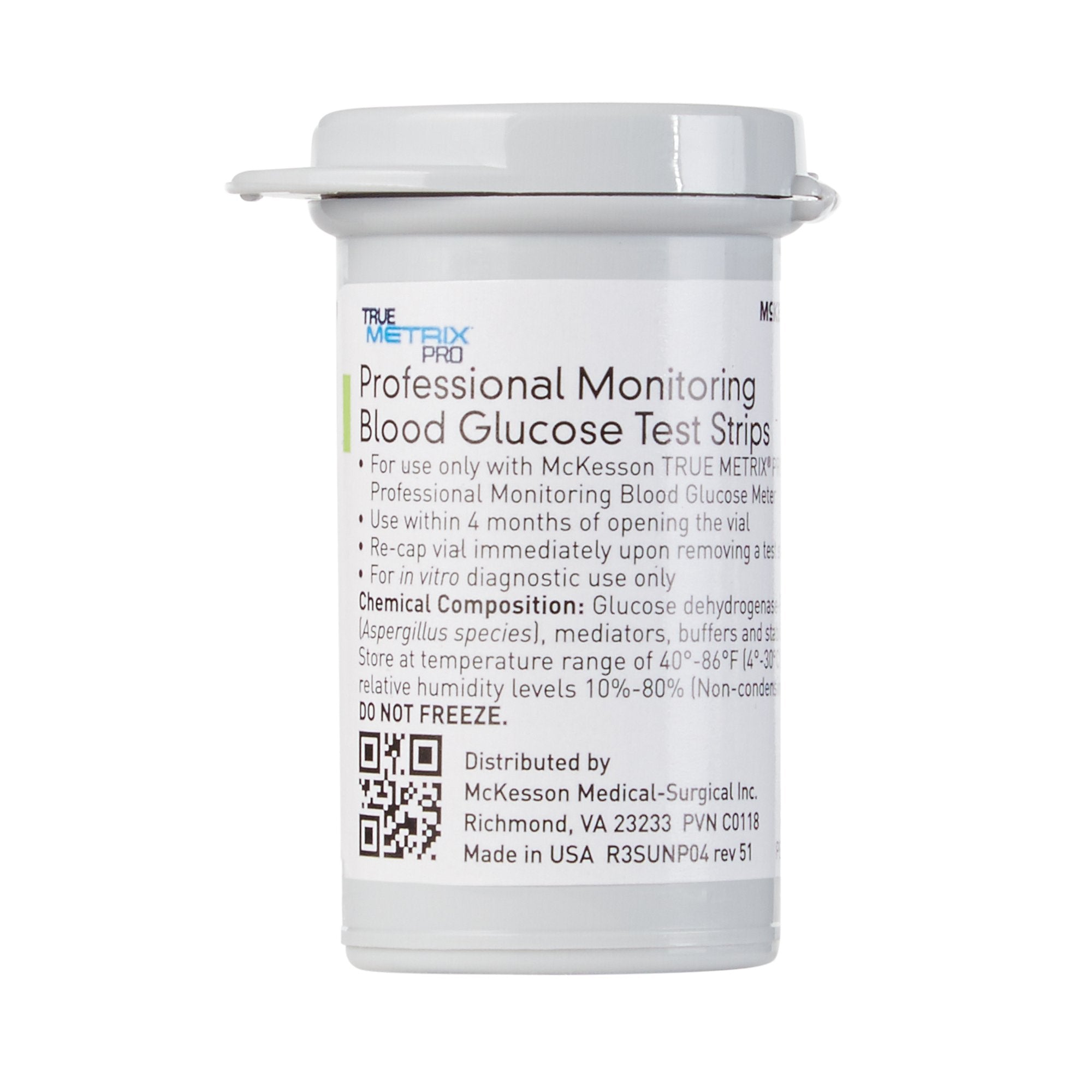 McKesson True METRIX Self-Monitoring Blood Glucose Test Strips - Supplies for Diabetes Self Monitor Systems, 100 Strips, 1 Pack