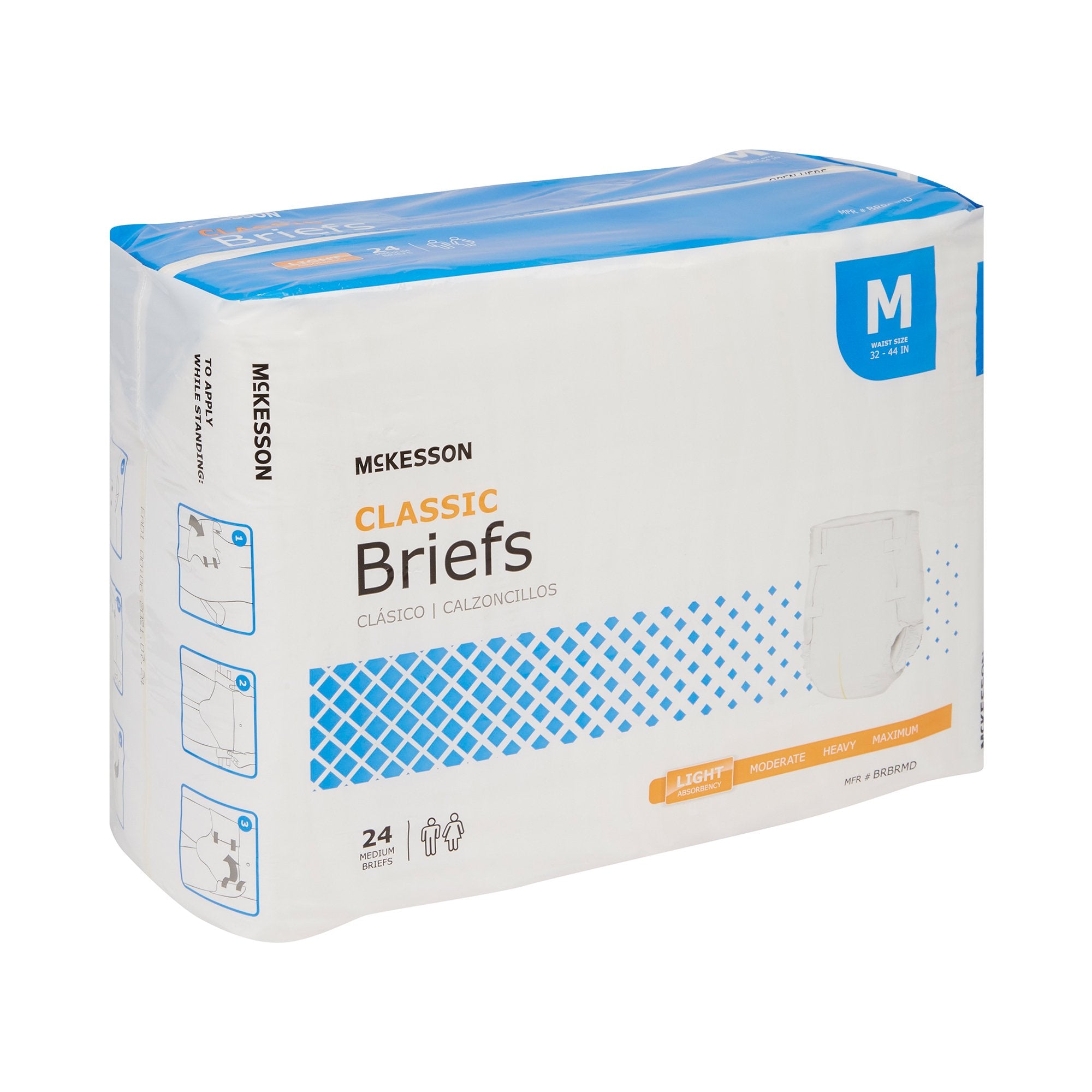McKesson Classic Light Absorbency Incontinence Brief, Medium
