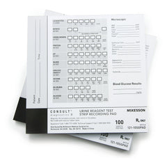 McKesson Consult Urine Reagent Test Strip Recording Pad