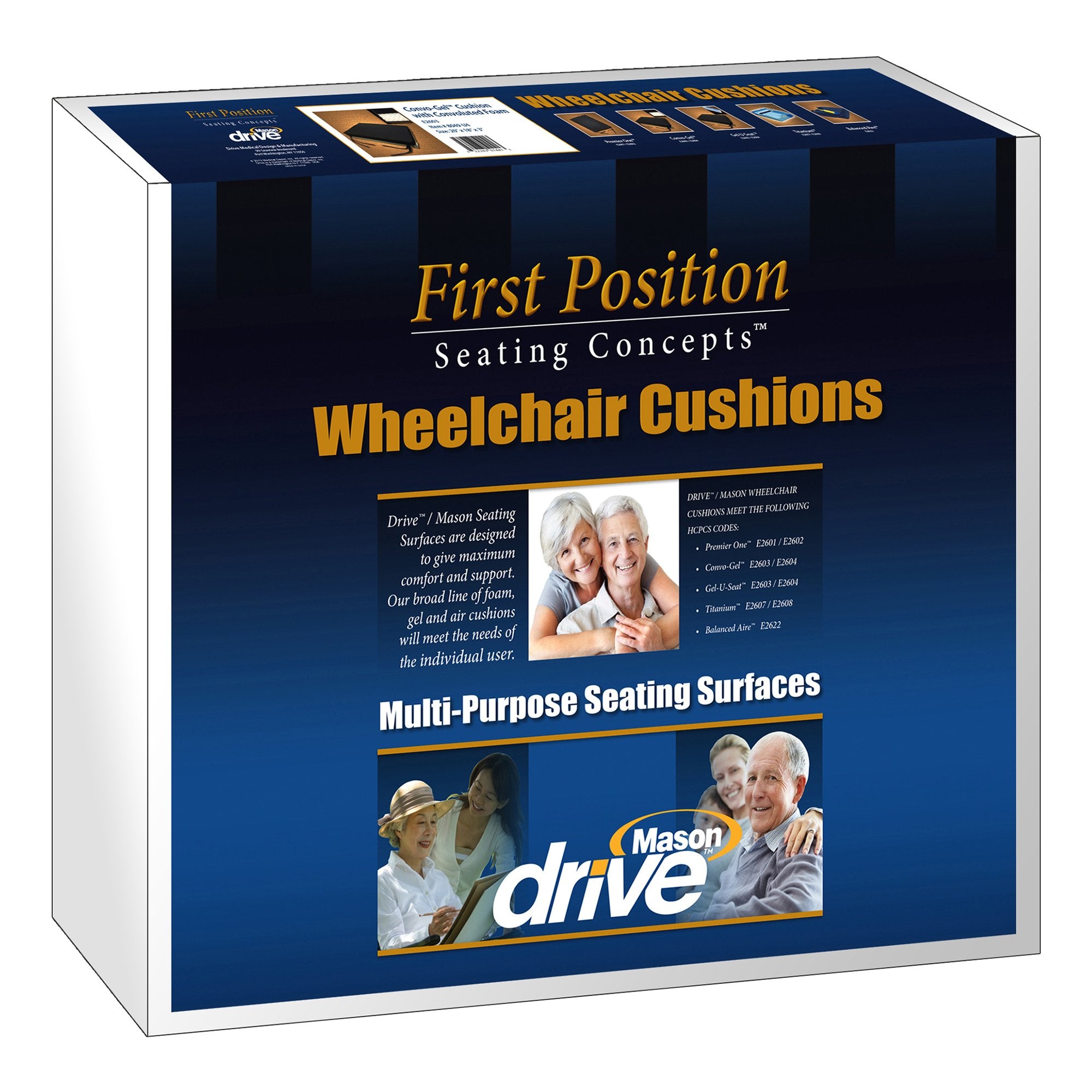 Drive Medical Premier One Foam Cushion, 18 W X 16 D X 3 H Inch