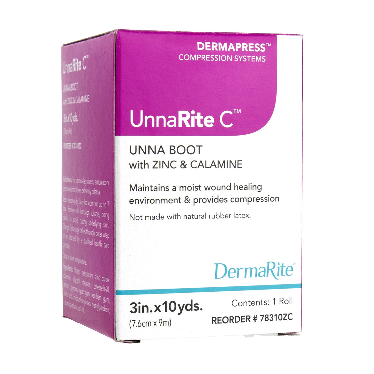 UnnaRite C Unna Boot with Calamine and Zinc Oxide, 3 Inch x 10 Yard