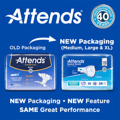 Attends® Stretch Briefs, Medium / Regular