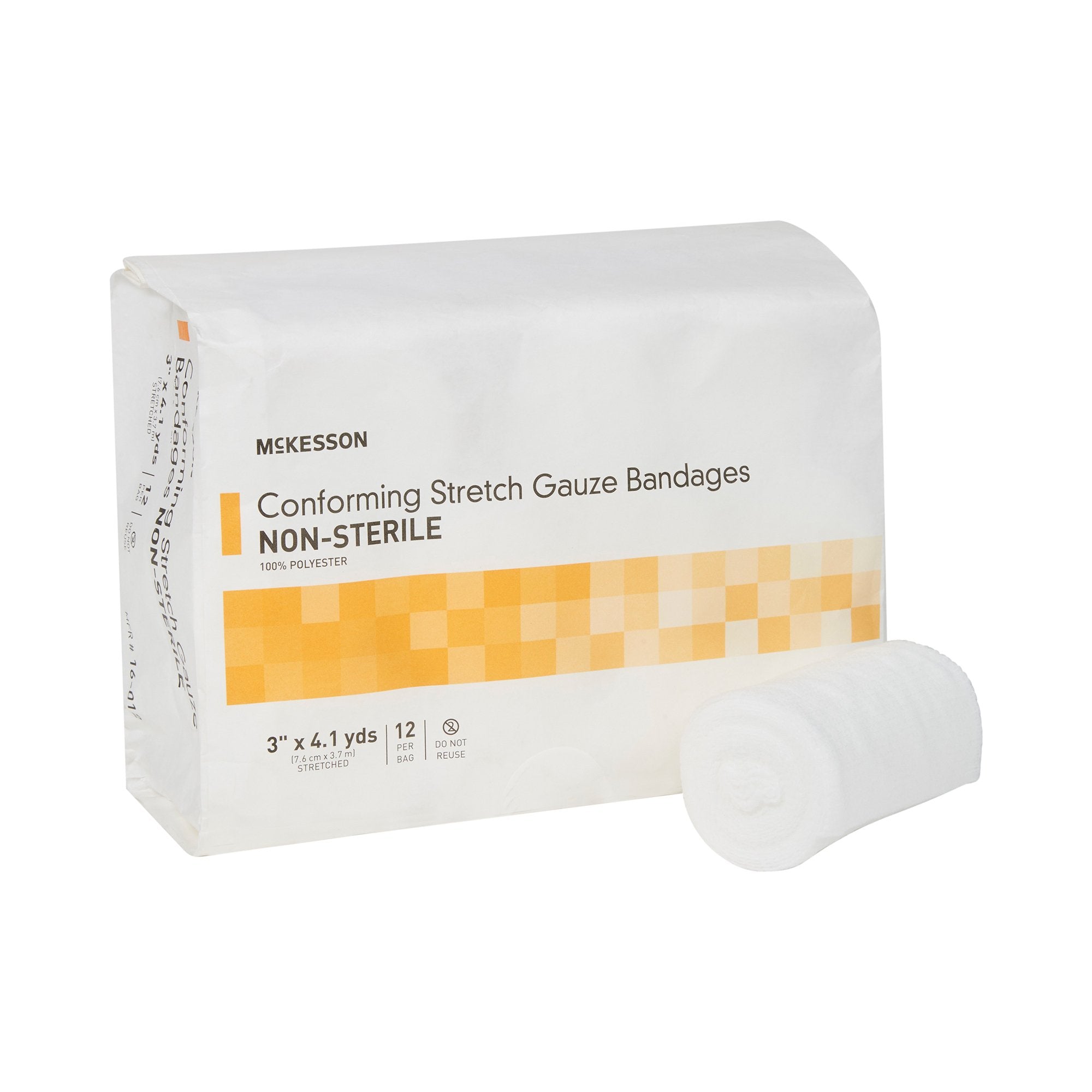 McKesson Nonsterile Conforming Bandage, 3 Inch x 4-1/10 Yard