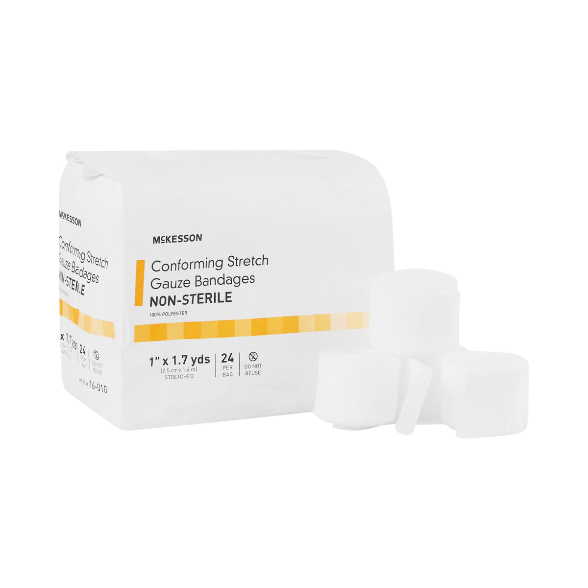 McKesson Nonsterile Conforming Bandage, 1 Inch x 1-7/10 Yard